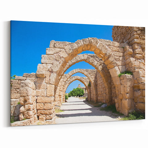 Ancient Jerusalem Arches - Historic Cityscape Canvas & Wall Art Decor