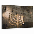 Golden Menorah at Western Wall - Historic Jerusalem Canvas & Wall Art