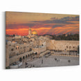 Jerusalem Wall Art - Sunset Over Western Wall Dome Cityscape