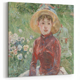 Berthe Morisot Art - Woman in Garden Portrait - 19th Century Impressionist