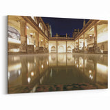 Historic Bath Artwork - Roman Baths Night Reflections Wall Art