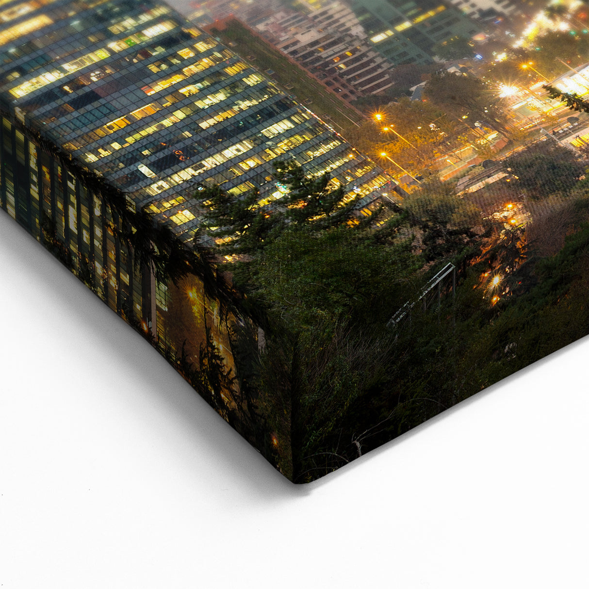 Chile Scenic Prints with Sunset Cityscape & Andes - Santiago Wall Art