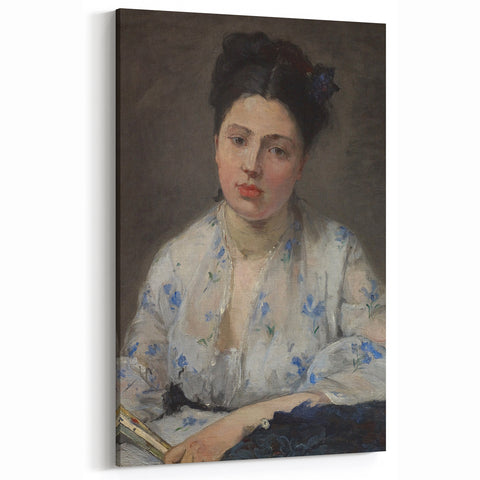 Berthe Morisot Art - Elegant Woman Portrait - 19th Century French Art