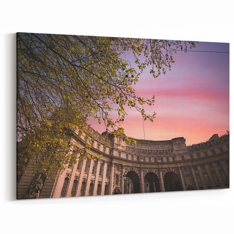 Georgian Bath Art - Sunset Over Historic Architecture Canvas Print