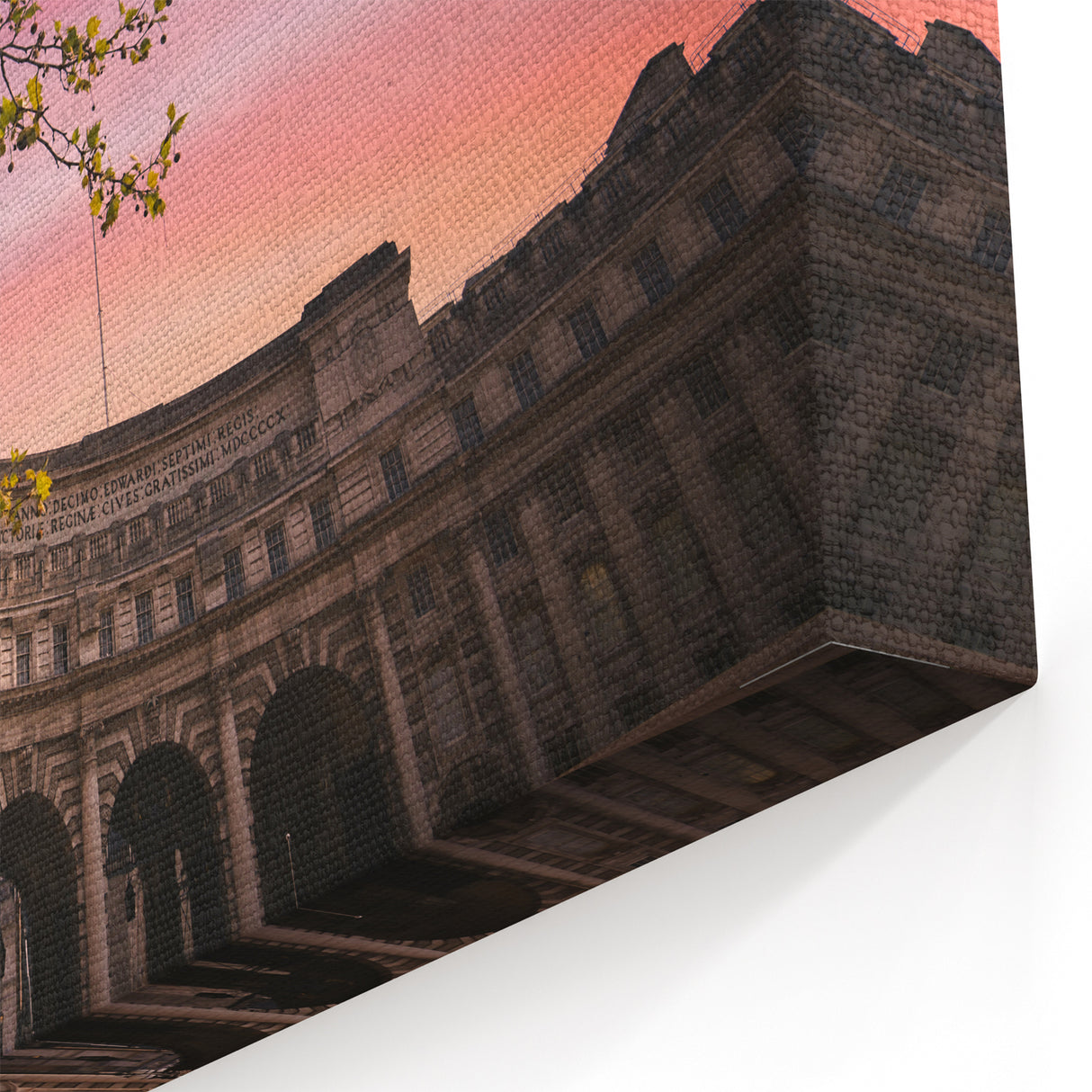 Georgian Bath Art - Sunset Over Historic Architecture Canvas Print