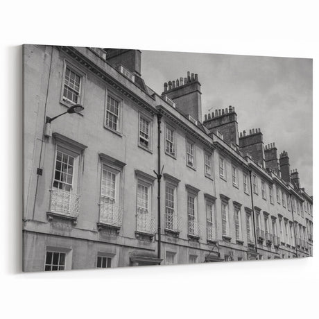 Bath England Wall Art - Georgian Architecture in Black and White