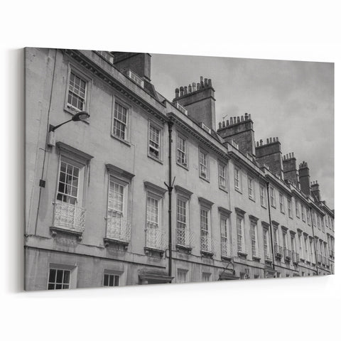 Bath England Wall Art - Georgian Architecture in Black and White