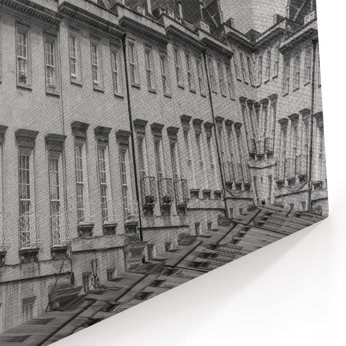 Bath England Wall Art - Georgian Architecture in Black and White