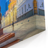 Chile Scenic Prints – Santiago Plaza with Statue and Historic Architecture