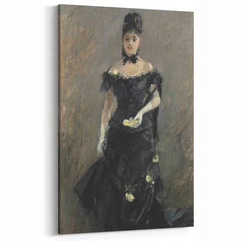 Berthe Morisot Art - Woman in Black Dress - 19th Century Impressionist