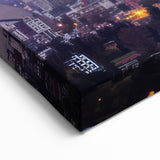 Chile Landscape Paintings – Santiago Cityscape with Andes at Sunset