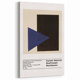 Malevich Art - Suprematist Blue Triangle and Black Square | Wall Art
