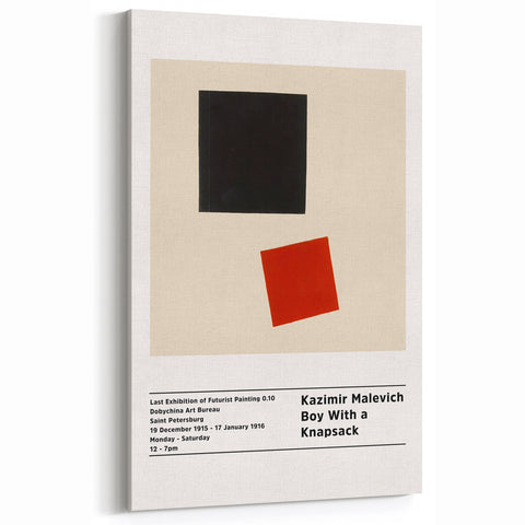Malevich Art - Suprematist Boy With a Knapsack | Abstract Wall Art