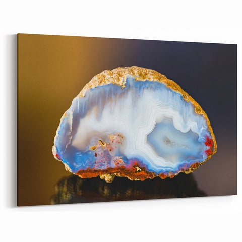 Natural Elements Wall Art: Nature Closeups Canvas Print - Polished Geode