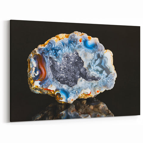 Natural Elements Wall Art: Nature Closeups Canvas Print - Geode Crystal