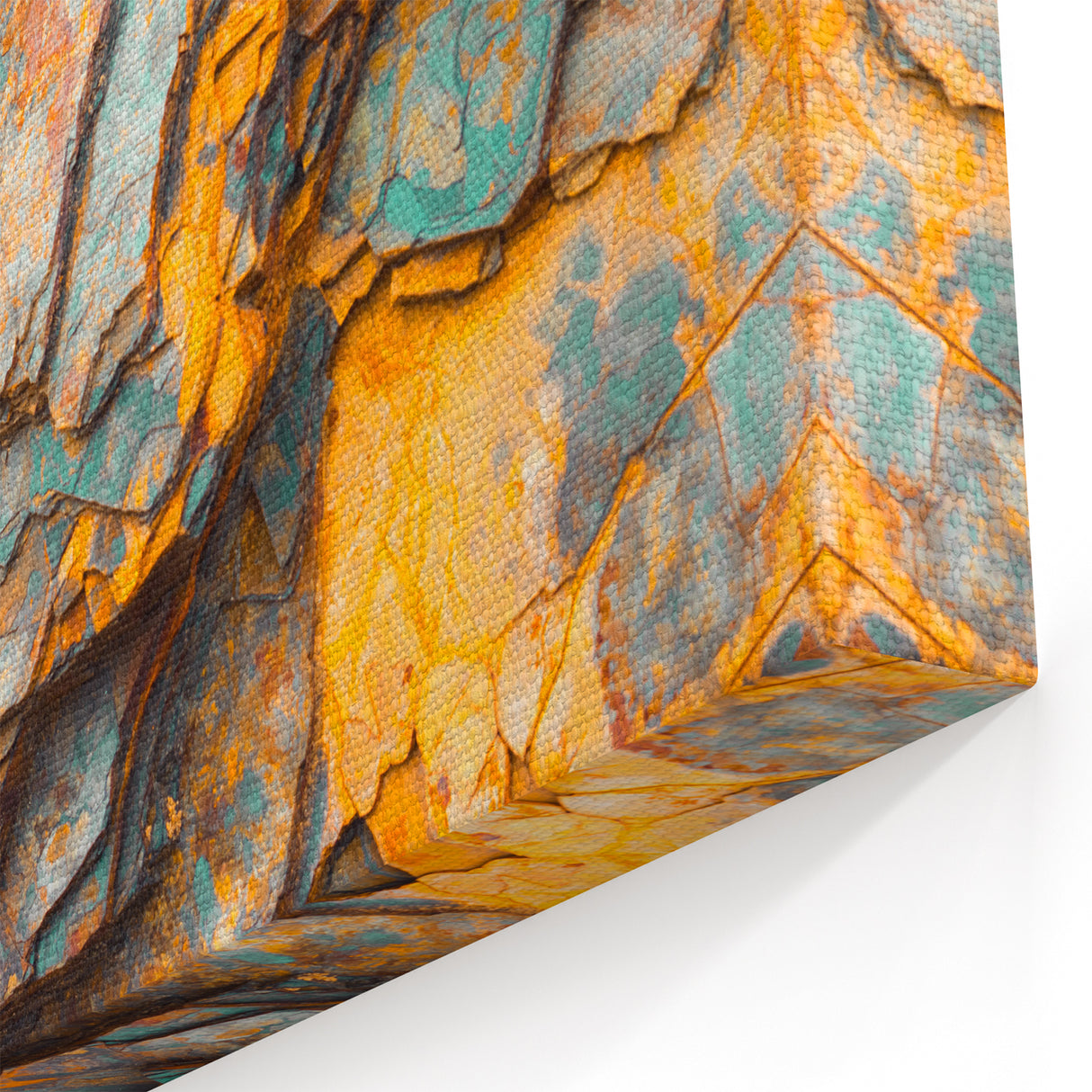 Natural Elements Wall Art: Nature Closeups Canvas Print - Layered Stone Texture