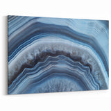 Natural Elements Wall Art: Nature Closeups Canvas Print - Blue Layered Stone