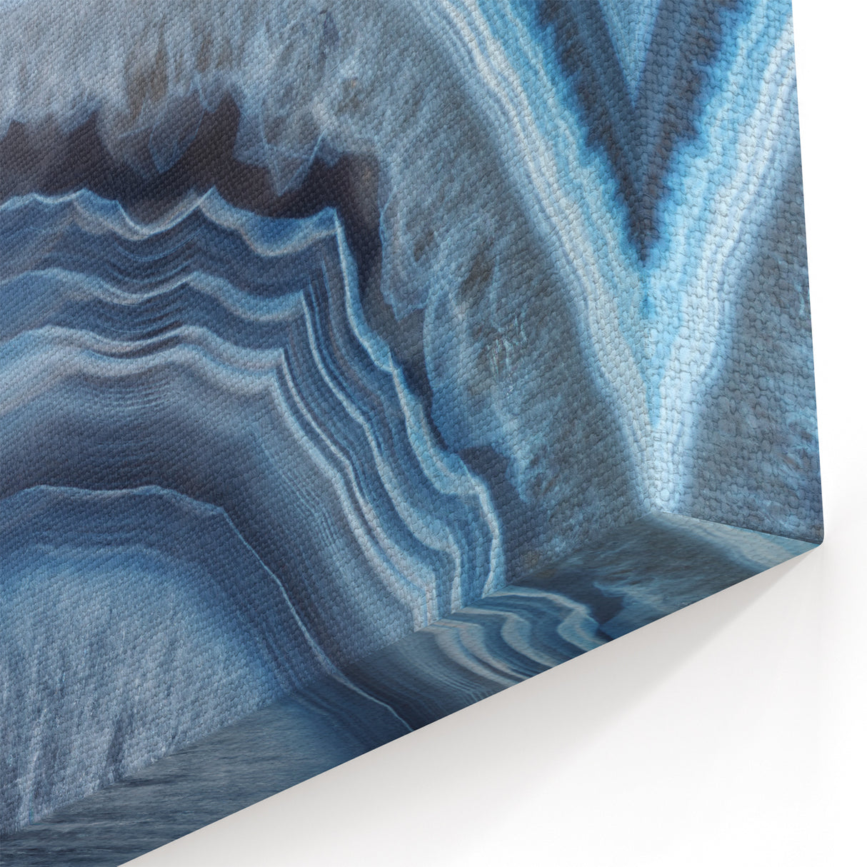 Natural Elements Wall Art: Nature Closeups Canvas Print - Blue Layered Stone