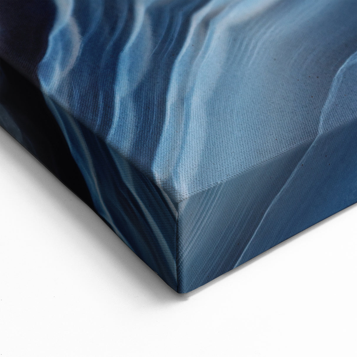 Natural Elements Wall Art: Nature Closeups Canvas Print - Blue Layered Stone