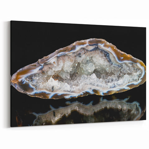 Natural Elements Wall Art: Nature Closeups Canvas Print - Geode Crystal Slice