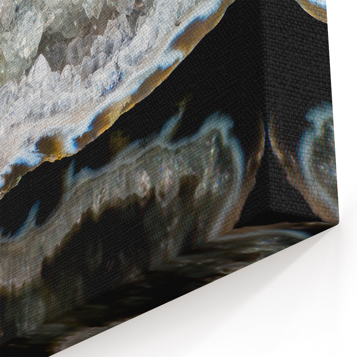 Natural Elements Wall Art: Nature Closeups Canvas Print - Geode Crystal Slice