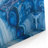 Natural Elements Wall Art | Blue Abstract Nature Close-Up Canvas Print