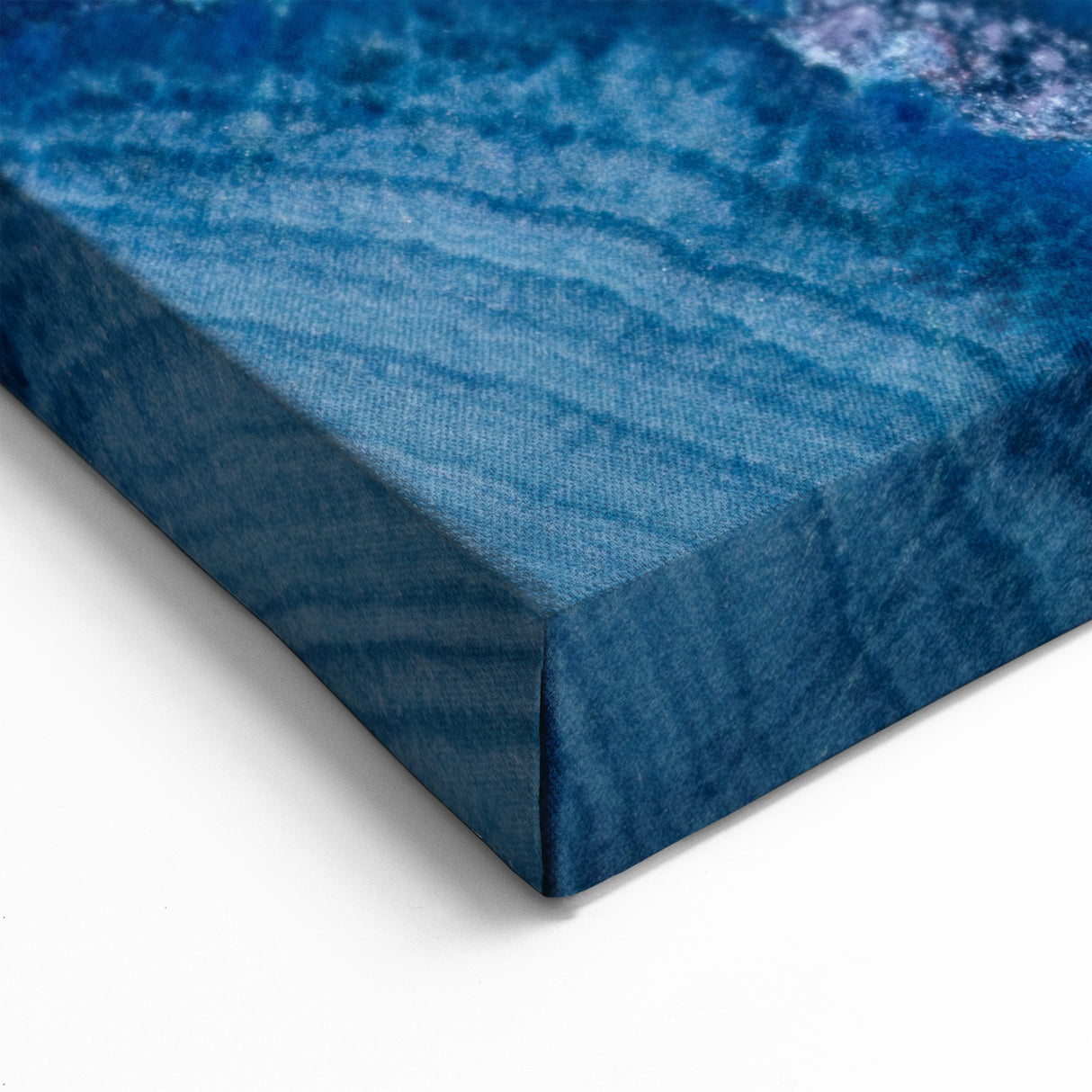 Natural Elements Wall Art | Blue Abstract Nature Close-Up Canvas Print