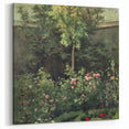 Camille Pissarro Art - Garden with Roses | Impressionist Nature Prints