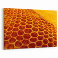 Natural Elements Wall Art | Honeycomb Close-Up Nature Print on Canvas