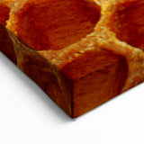 Natural Elements Wall Art | Honeycomb Close-Up Nature Print on Canvas