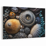 Natural Elements Wall Art | Seashell Collection Close-Up Canvas Print