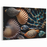 Natural Elements Wall Art | Marine Life Textures Close-Up Canvas Print