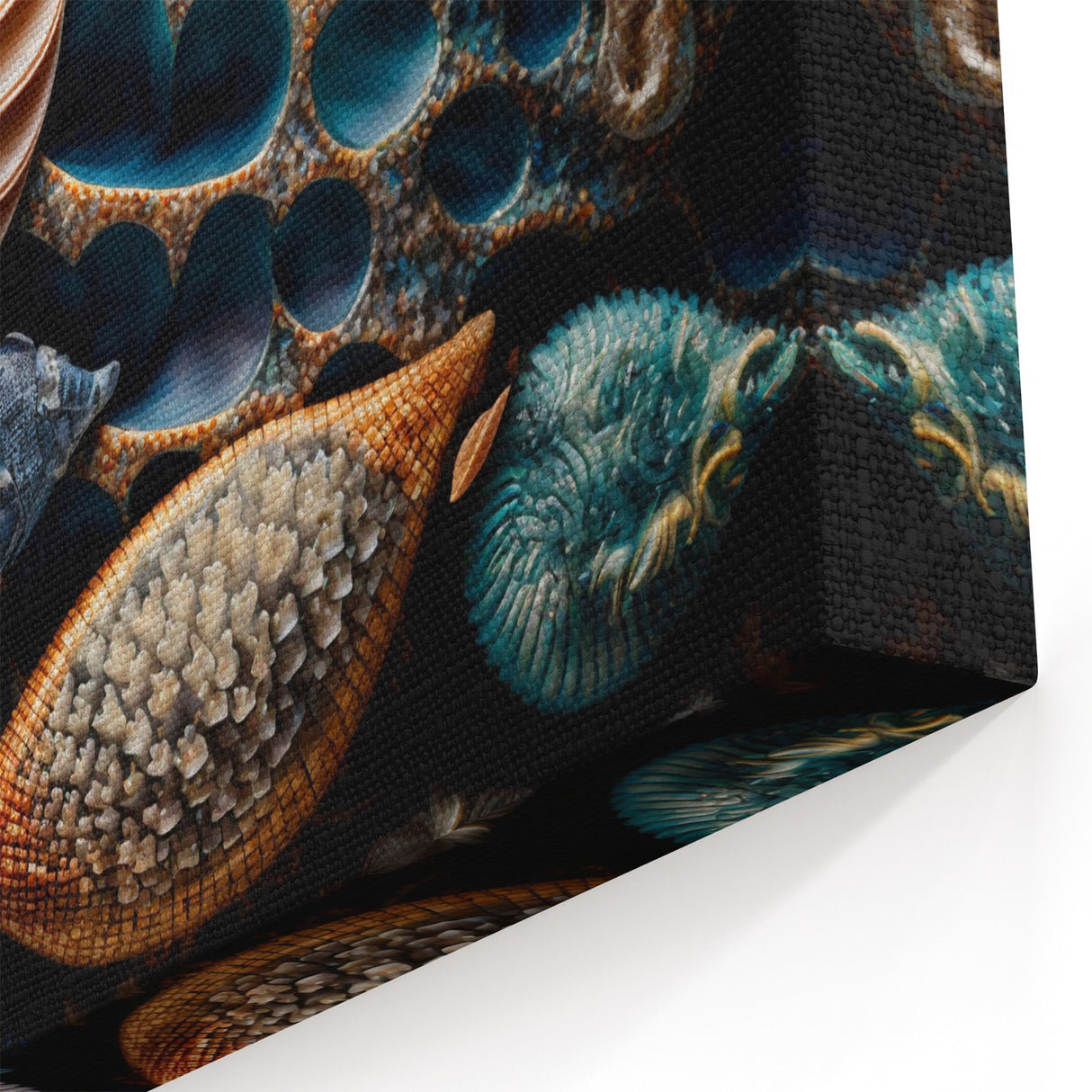 Natural Elements Wall Art | Marine Life Textures Close-Up Canvas Print