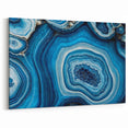 Natural Elements Wall Art | Blue Geode Close-Up Canvas Print