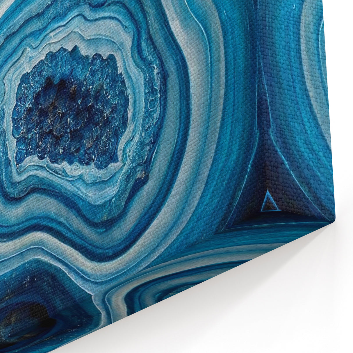 Natural Elements Wall Art | Blue Geode Close-Up Canvas Print
