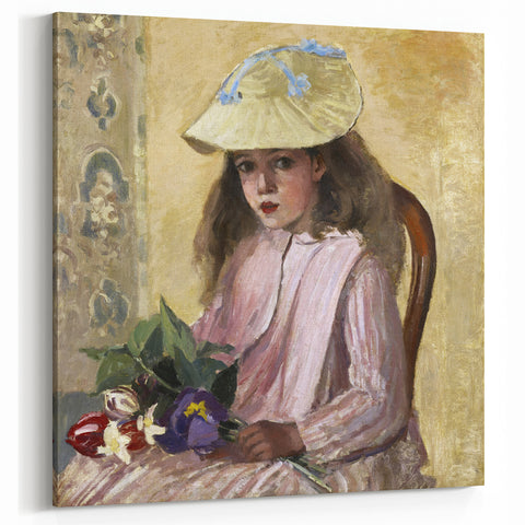 Camille Pissarro Art - Portrait of the Artist's Daughter | Pissarro Canvas