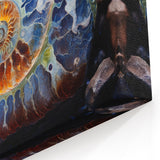 Natural Elements Wall Art | Fossil Spiral Close-Up Canvas Print