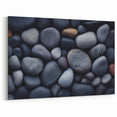 Natural Elements Wall Art | Smooth River Pebbles Close-Up Canvas Print