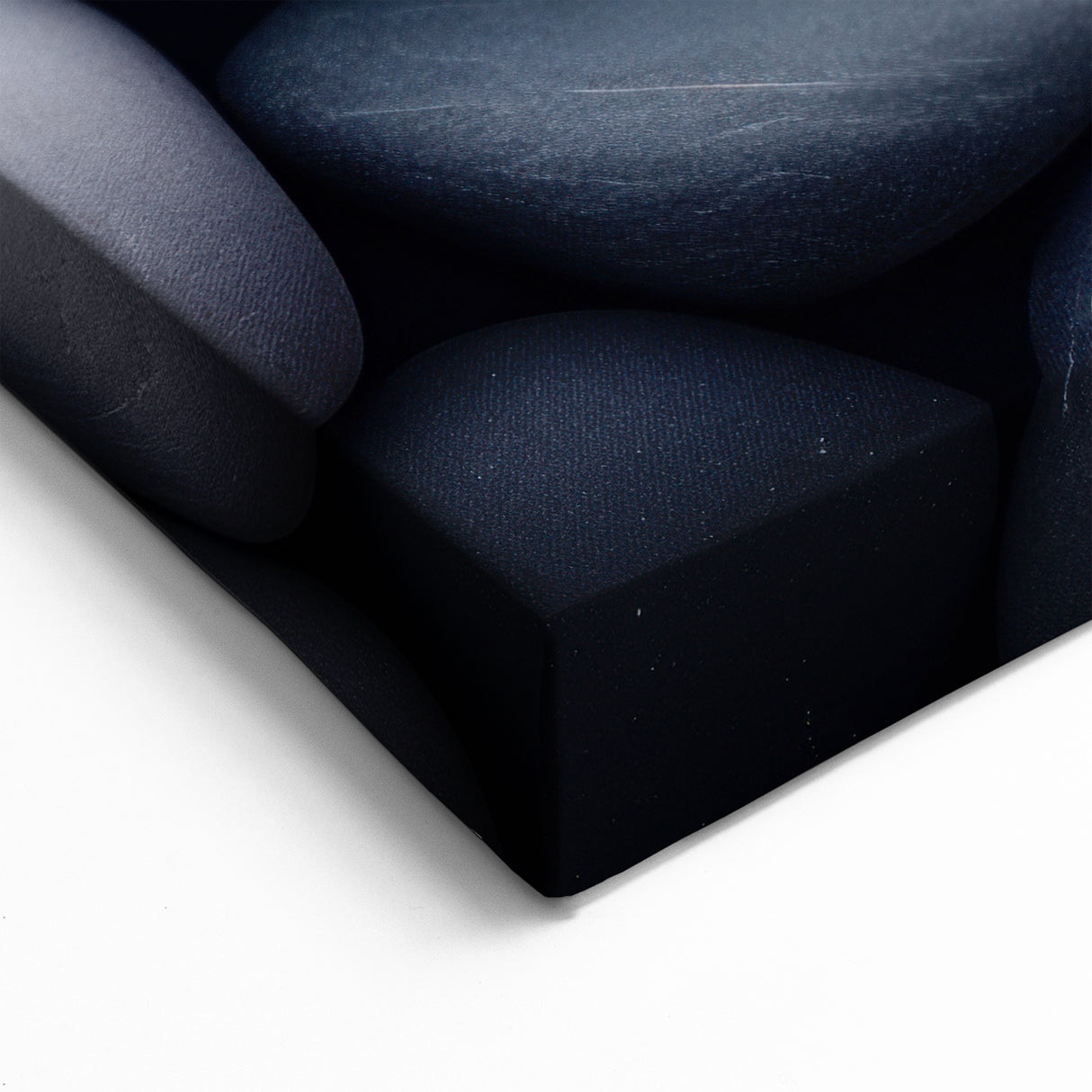 Natural Elements Wall Art | Smooth River Pebbles Close-Up Canvas Print