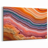 Natural Elements Wall Art | Colorful Agate Close-Up Canvas Print