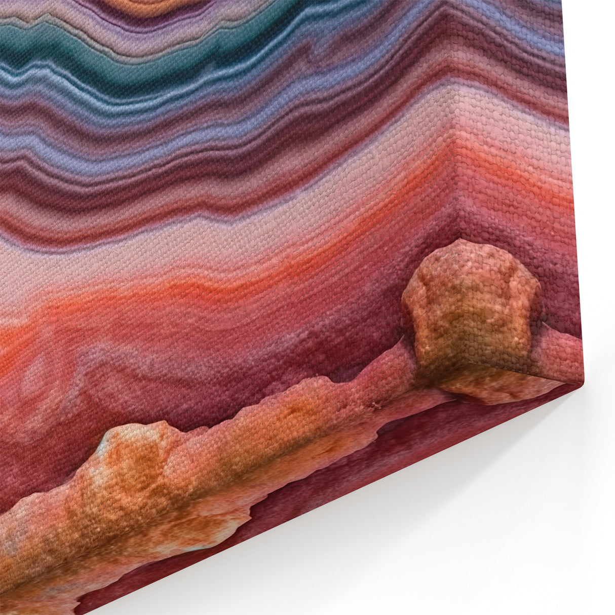 Natural Elements Wall Art | Colorful Agate Close-Up Canvas Print