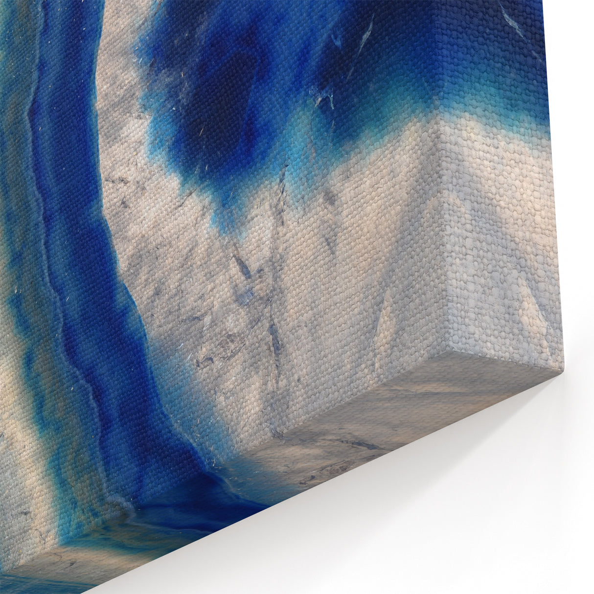 Natural Elements Wall Art | Blue Gemstone Geode Close-Up Canvas Print