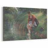 Camille Pissarro Art - Woman by the Stream | Pissarro Impressionist Print