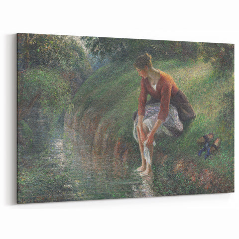 Camille Pissarro Art - Woman by the Stream | Pissarro Impressionist Print