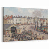 Camille Pissarro Art - Market Square 1902 | Pissarro Cityscape Canvas Print