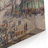 Camille Pissarro Art - Market Square 1902 | Pissarro Cityscape Canvas Print