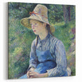 Camille Pissarro Art - Girl in Straw Hat | Pissarro Impressionist Print