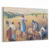 Camille Pissarro Art - Harvest Scene | French Impressionist Canvas Print