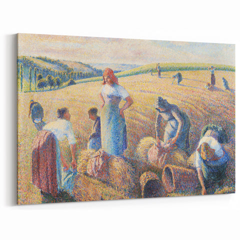 Camille Pissarro Art - Harvest Scene | French Impressionist Canvas Print