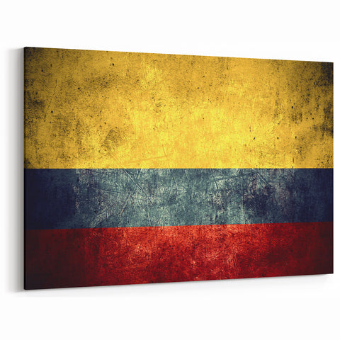 Colombia Photography Art - Rustic Colombian Flag South America Decor